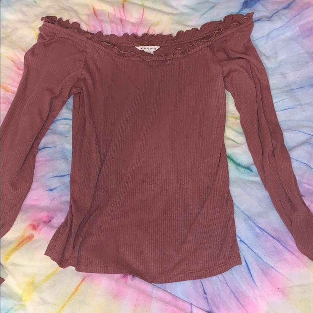 Aeropostale off the shoulder bodycon shirt